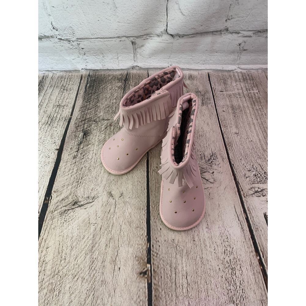 WENDY BELLISSIMO Girl’s Pink Fringed Boots / Size: 4
